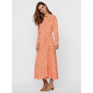 AWARE by VERO MODA Orange patterned maxi-dresses VERO MODA Hanna - Women