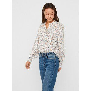 Cream Patterned Shirt AWARE by VERO MODA Ora - Women