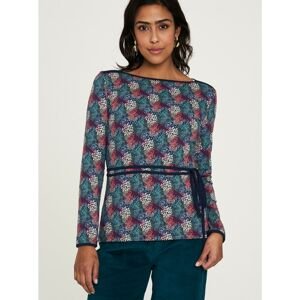 Blue Patterned T-Shirt with Tranquillo Binding - Women