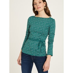 Green Floral T-Shirt with Tranquillo Binding - Women