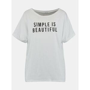 Haily ́s White loose T-shirt with Hailys print - Women
