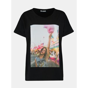 Haily ́s Black T-shirt with Hailys print - Women