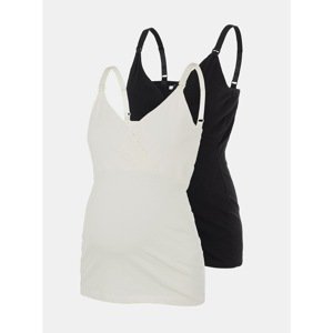 Mama.licious Set of two pregnancy/breastfeeding tank tops in black and white Mama.lic - Women