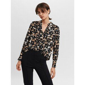 Brown-Black Patterned Shirt AWARE by VERO MODA Rio - Women