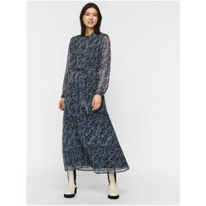 AWARE by VERO MODA Black and blue women patterned shirt maxi-dresses VERO MODA Rylee - Women