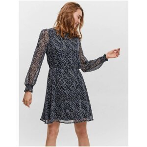 AWARE by VERO MODA Blue Women Patterned Dress with Transparent Sleeves AWARE by VER - Women