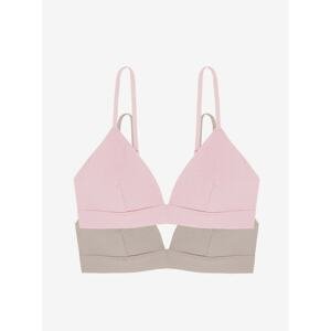 Set of two bras in pink and beige DORINA Lila-2pp - Women