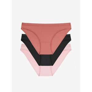 Set of three panties in black and pink DORINA Zanna-3pp - Women