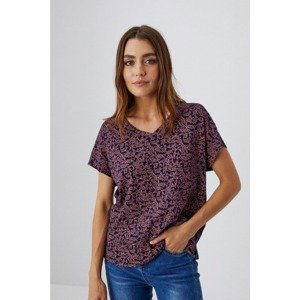 Cotton blouse with a print