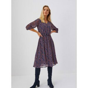 Pink-blue patterned dress Moodo - Women