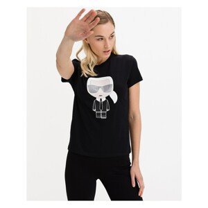 Black Women's Patterned T-Shirt Karl Lagerfeld - Women