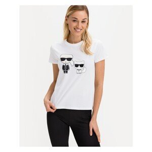White Women's Patterned T-Shirt Karl Lagerfeld - Women