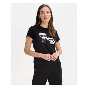 Black Women's Patterned T-Shirt Karl Lagerfeld - Women