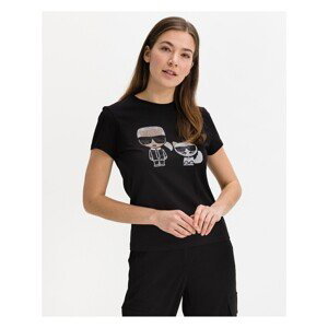 Black Women's Patterned T-Shirt Karl Lagerfeld - Women