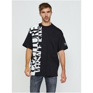 White-black Men's T-Shirt with Print Versace Jeans Couture O Logo - Men's