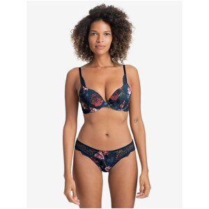 Dark Blue Flowered Bra DORINA Mystic - Women