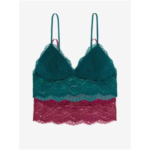 Set of two lace bras in green and burgundy DORINA Thri - Women