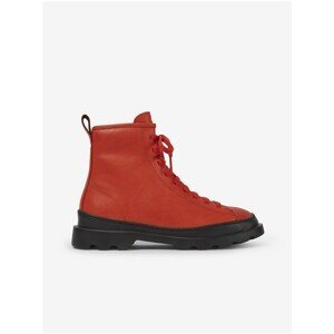 Red Women Ankle Leather Shoes Camper Noray - Women
