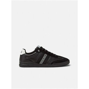 Versace Jeans Couture Black Men's Leather Sneakers with Details in Suede Finish Versace J - Men