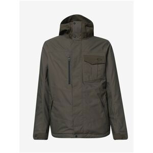 Dark Green Men's Waterproof Winter Jacket Oakley Division - Men