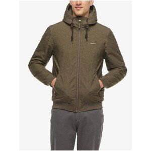 Khaki Men's Winter Jacket with Hood Ragwear Stewie - Mens