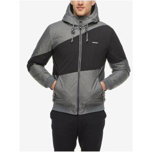 Black-Grey Men's Winter Jacket with Hood Ragwear Briger - Men