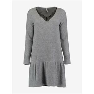 Haily's Grey Sweater Dress with Lace Hailys Lacy - Women