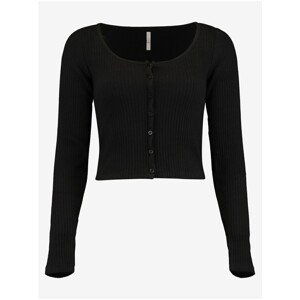 Haily ́s Black Short Ribbed Cardigan Hailys Mila - Women