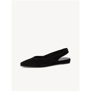 Black Suede Ballerina Tamaris - Women