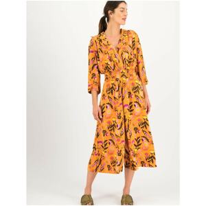 Orange Ladies Floral Culottes Overall Blutsgeschwister - Ladies