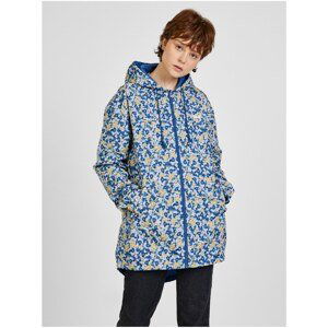 Yellow-Blue Women's Floral Reversible Hooded Jacket VANS Mercy - Women