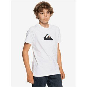 White Boys T-Shirt Quiksilver Comp Logo - unisex