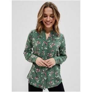 Green Women's Flowered Shirt Moodo - Women