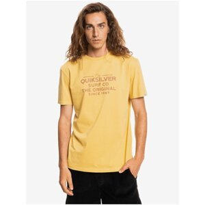 Yellow Men's T-Shirt Quiksilver Feeding Line - Men's