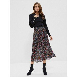 Black Women's Floral Midi Skirt Moodo - Women