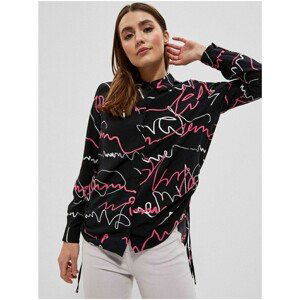 Black Women's Patterned Moodo Shirt - Women