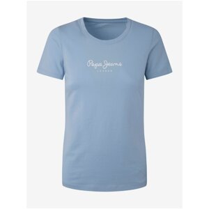 Light Blue Women's T-Shirt Pepe Jeans New Virginia - Women