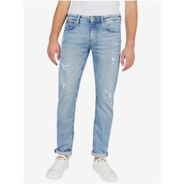 Light Blue Mens Slim Fit Jeans Jeans Hatch - Men