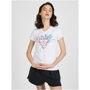 White Women's T-Shirt Guess Kathe - Women