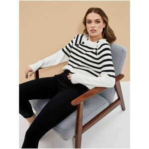 Black-and-White Women's Striped Sweater Moodo - Women
