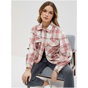 Checked shirt jacket - pink