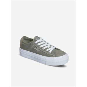 Grey Women's Sneakers on Lee Cooper Platform - Women