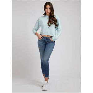 Light Blue Women's Cropped Sweatshirt Guess - Women