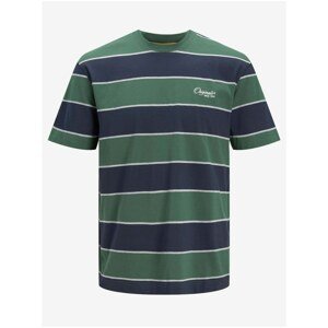 Green-Blue Striped T-Shirt Jack & Jones Neo - Men