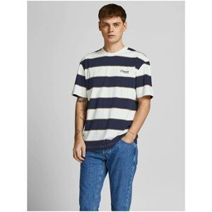 Blue-White Striped T-Shirt Jack & Jones Neo - Men