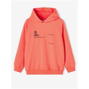 Orange Kids Pattern hoodie name it Delix - unisex