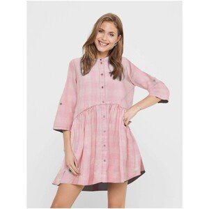 Pink Plaid Shirt Dress ONLY Chicago - Women