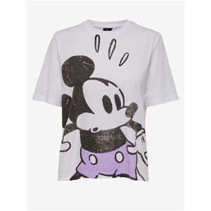 White T-shirt with PRINT ONLY Mickey - Women