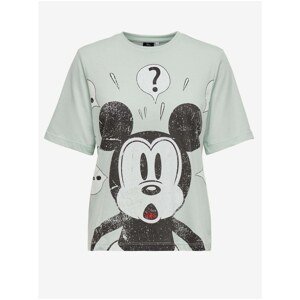 Light green T-shirt with PRINT ONLY Mickey - Women