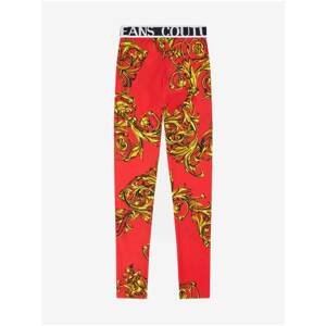 Red Women's Patterned Leggings Versace Jeans Couture - Women
